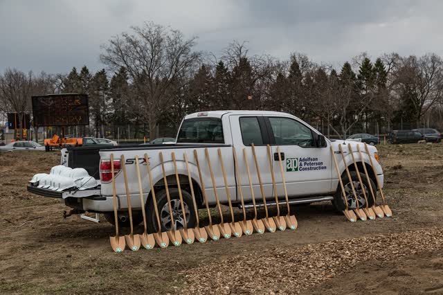 Ceremonial gold shovels at a groundbreaking in Minneapolis; not the Hilton Head ceremony. (File photo)