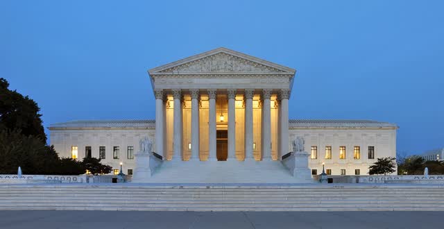 The U.S. Supreme Court building in Washington.
